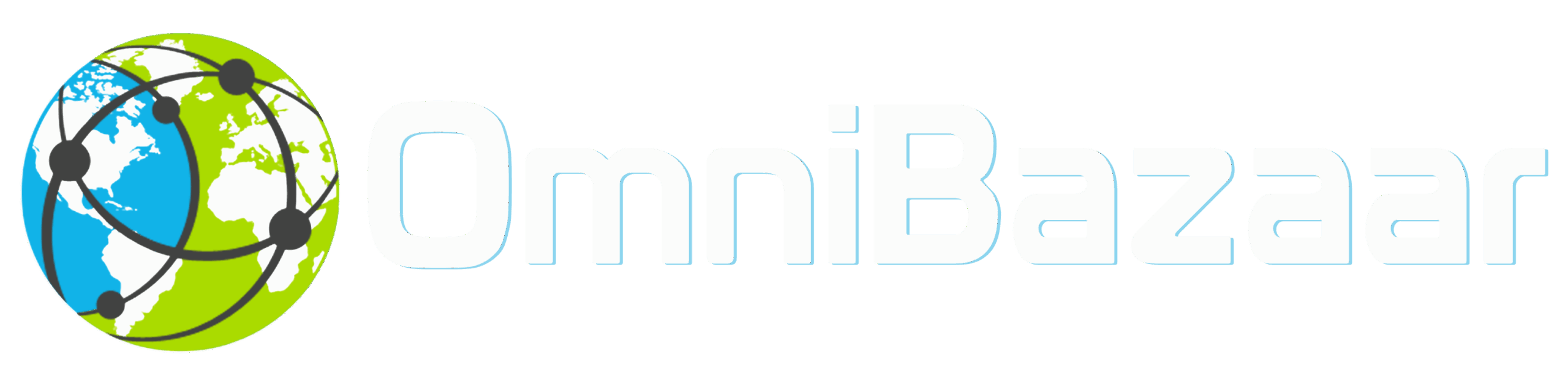 OmniBazaar logo, white with a transparent background